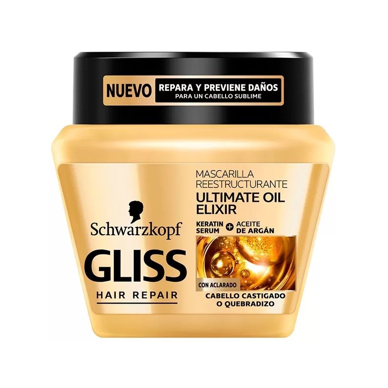 MASCARILLA GLISS 2X200ml ELIXIR CABELLO